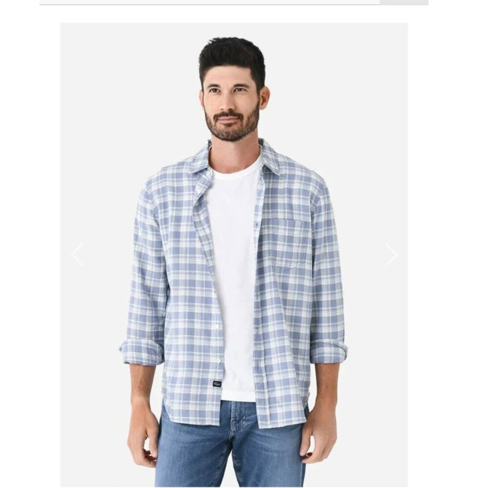 NWT Mens Rails Wyatt blue plaid button front shirt size XXLarge
